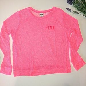 PINK Victoria's Secret Tops - Victoria's Secret PINK Sweater Size Large Logo PINK Victoria's Secret Tops - Victoria's Secret PINK Sweater Size Large Logo